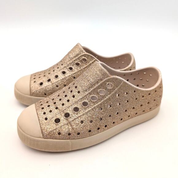 Native Jefferson Child Slip-On Sneakers Shell Metal Bling Size US C11 EU28 - Picture 1 of 10